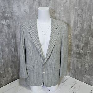Vintage Christian Dior Mens 42 Striped Blazer Career Business Casual